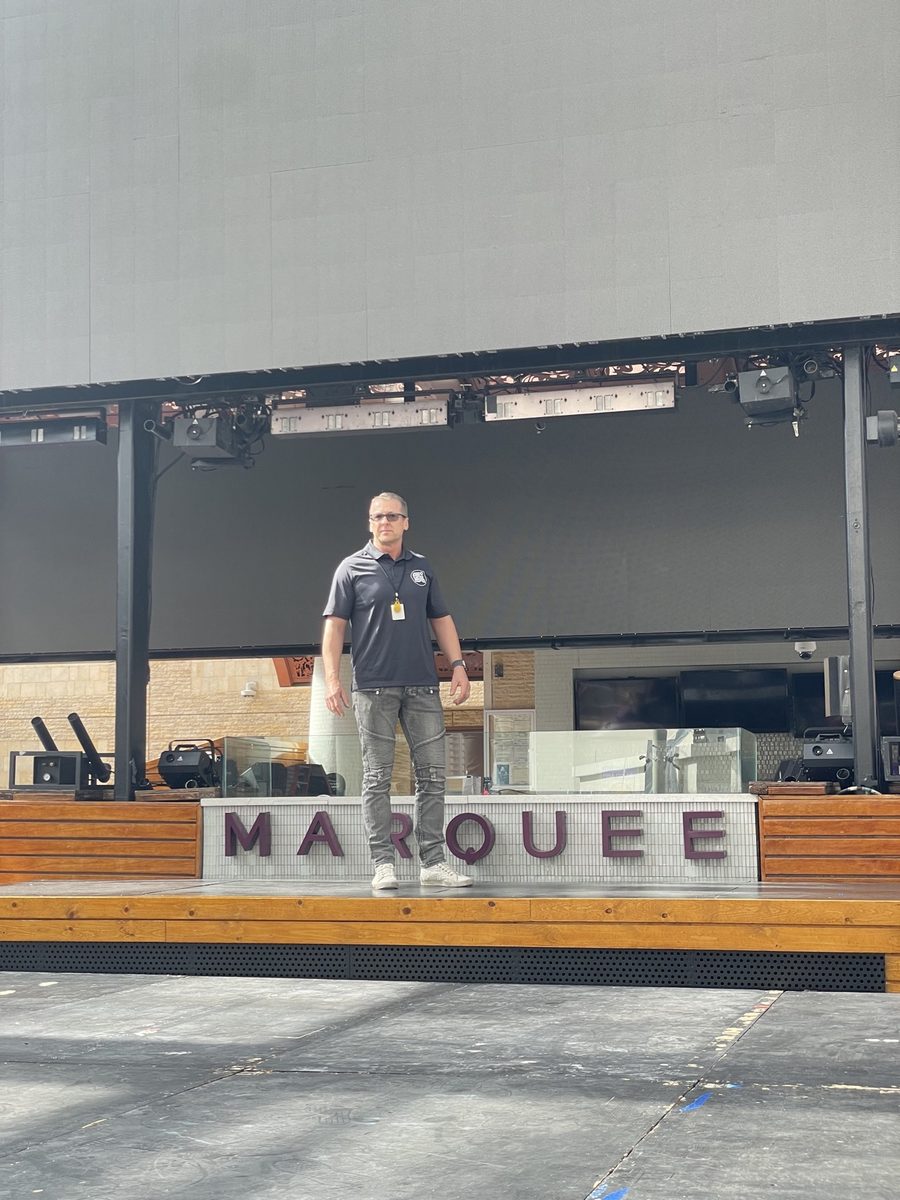 Commercial AV equipment work at the Marquee venue